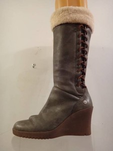 ugg leather wedge boots