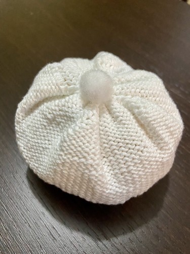 cappellino neonato cotone Bianco Fatto A Mano | eBay