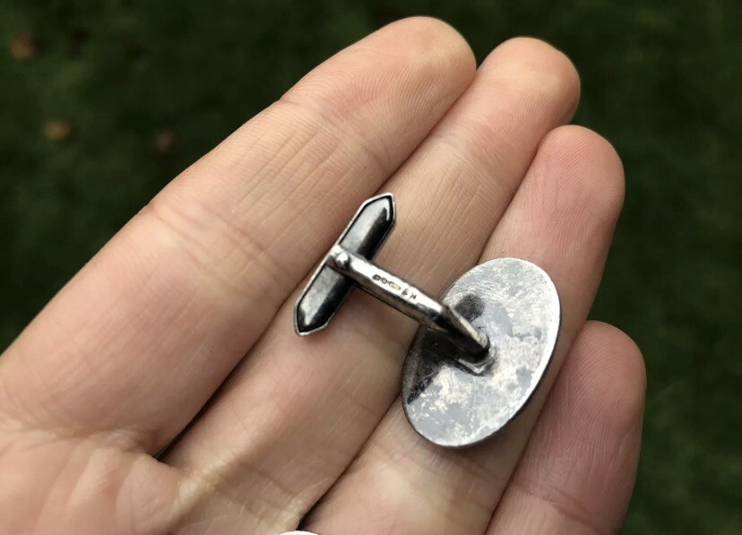 Solid Sterling Silver Hallmarked Engine Turned Cu… - image 5