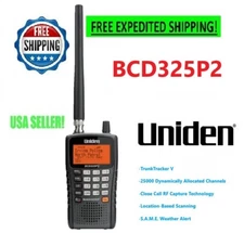 Uniden Police Scanner BCD325P2 Digital Radio Handheld Mobile Trunking Antenna  
