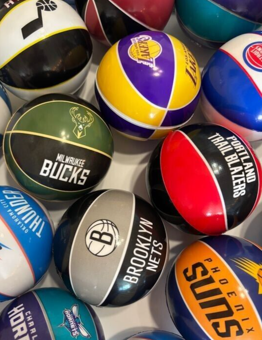 NBA Licensed Mini Basketball Bouncy Arcade Prize Smash N Win Ice All  Teams