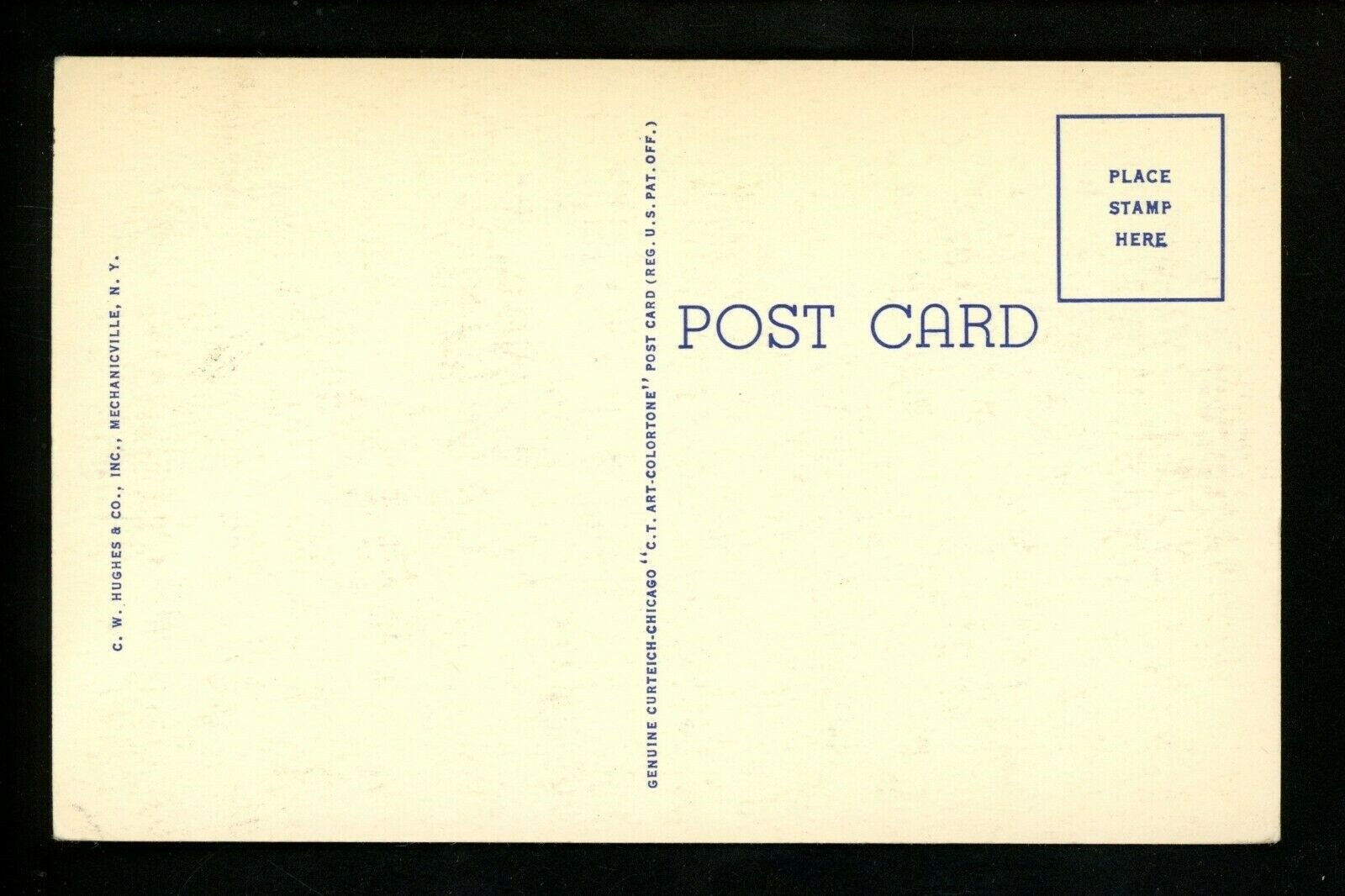 Post Office postcard New York NY Schroon Lake Brown Swan Pub umbrellas