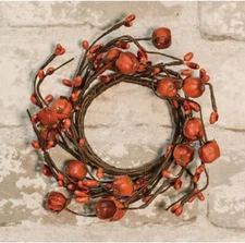 Pumpkin Pod Candle / Napkin Ring 2" In / 6" out Diameters- Autumn Fall Halloween