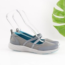 Vionic Womens Agile Opal Mary Jane Shoe Size 7.5 Gray Mesh Slip On Casual Flat