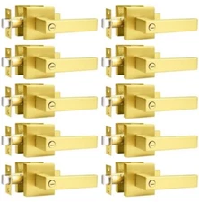 Probrico Gold Privacy Door Handle Lockset Heavy Duty Interior Door