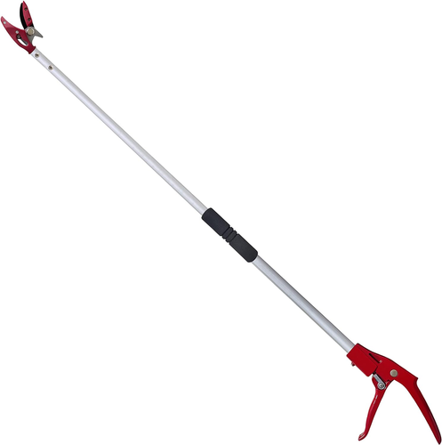 JETRANSPORT Tree Trimmer 4 Foot Pole Pruner Long Reach Pruning Shears Cut And Hold Garden Clippers Aluminum Lightweight H Default
