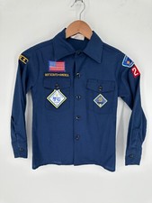 Vintage 70  s Boy Scouts of America Uniform Youth Shirt Cat 845 Sz M Made USA U9