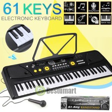 61 Key Electronic Keyboard Piano Portable Digital Organ Lighted Key Microphone