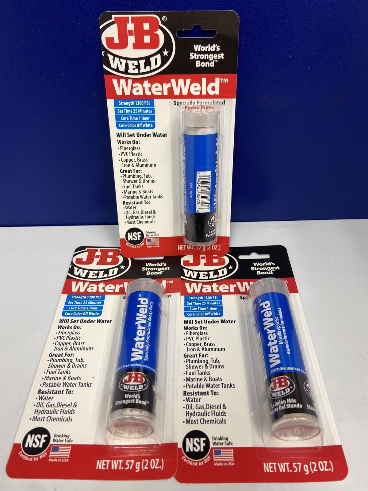 jb Water Weld QuickSetting Putty (8277) SETS UNDER WATER FIX LEAKS