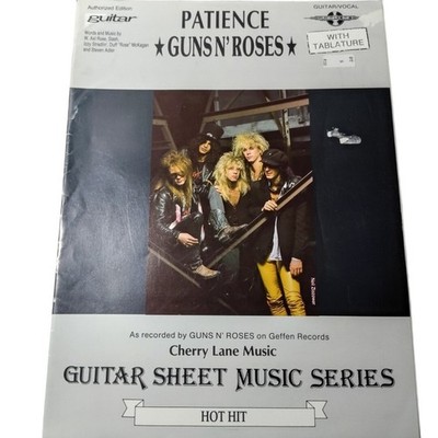 1980s Guns N' Roses Patience Guitar Sheet Music Cherry Lane Hot Hit With...