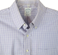 Brooks Brothers Classic Non-Iron Long Sleeve Dress Shirt Men's 16-35 Purple