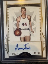 2022-23 Leaf Trinity Jerry West Gold Auto #/35 USA