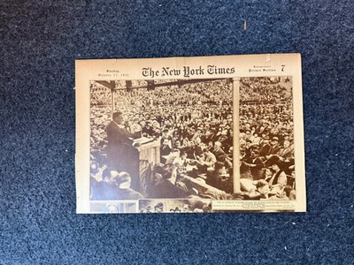1932 FDR Runs For President, First Presidential Run, Vintage Newspaper History 