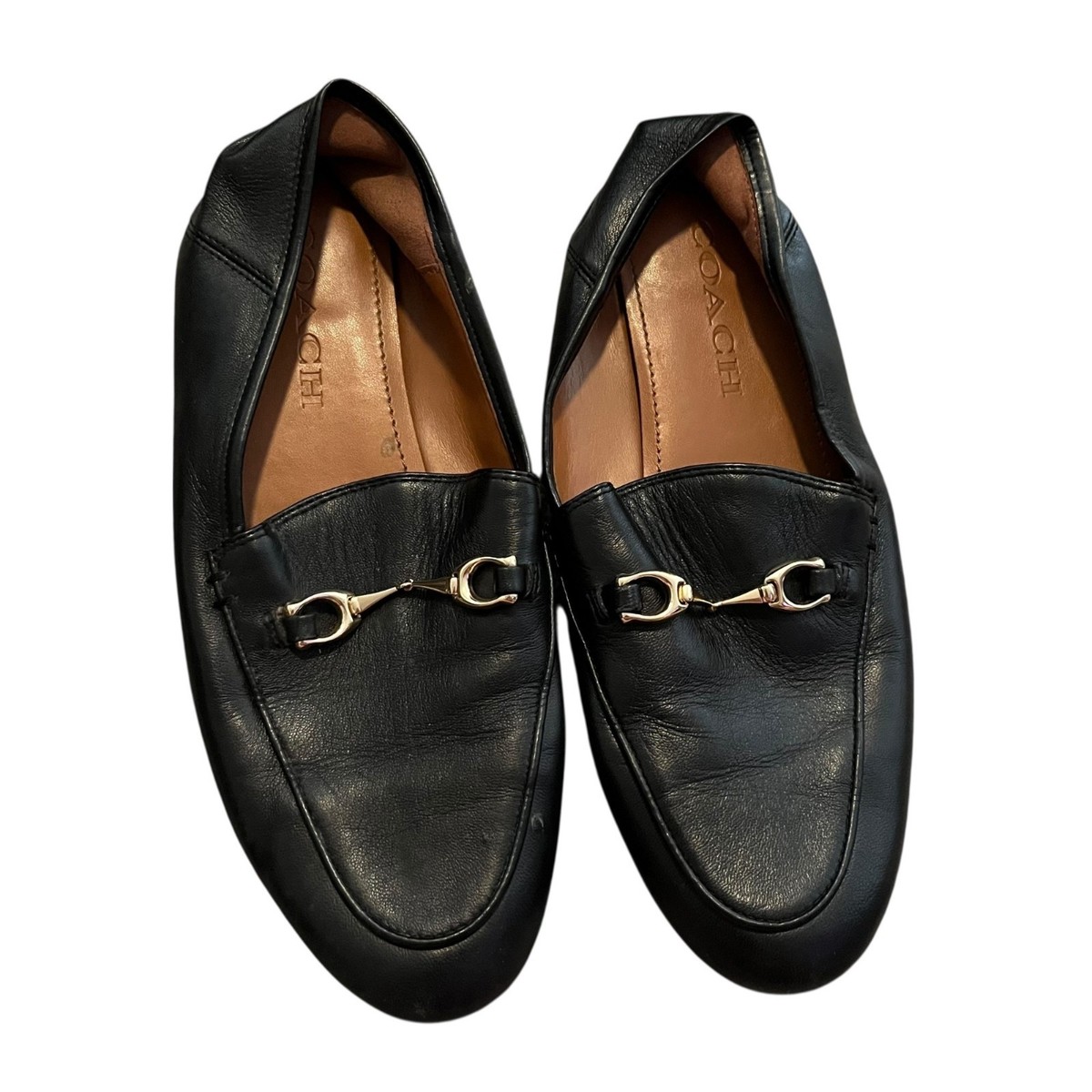 Haley Loafer Coach Ladies Loafers Coach Womens Black Leather Haley 