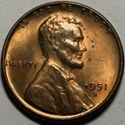 1951-S Lincoln Wheat Cent — Uncirculated MS Red 🔥 Exact Coin