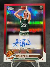 2024 Topps Chrome Basketball Larry Bird Red Auto Boston Celtics #CG-LB /5