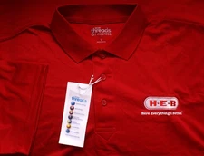 HEB Grocery Store Employee Uniform polo work shirt, Men's Large