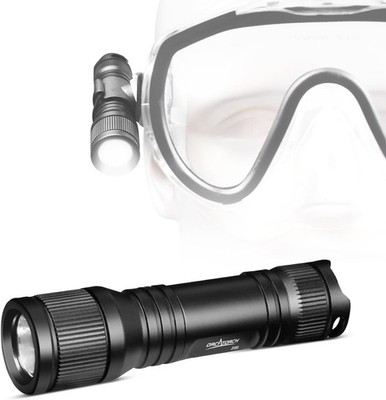 D560 Mini Scuba Dive Light Headlamp 650 Lumen Mask Diving Flashlight with 360°..