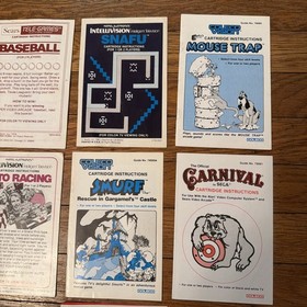 IntelliVision / Colecovision Mixed Lot Game Manuals Only
