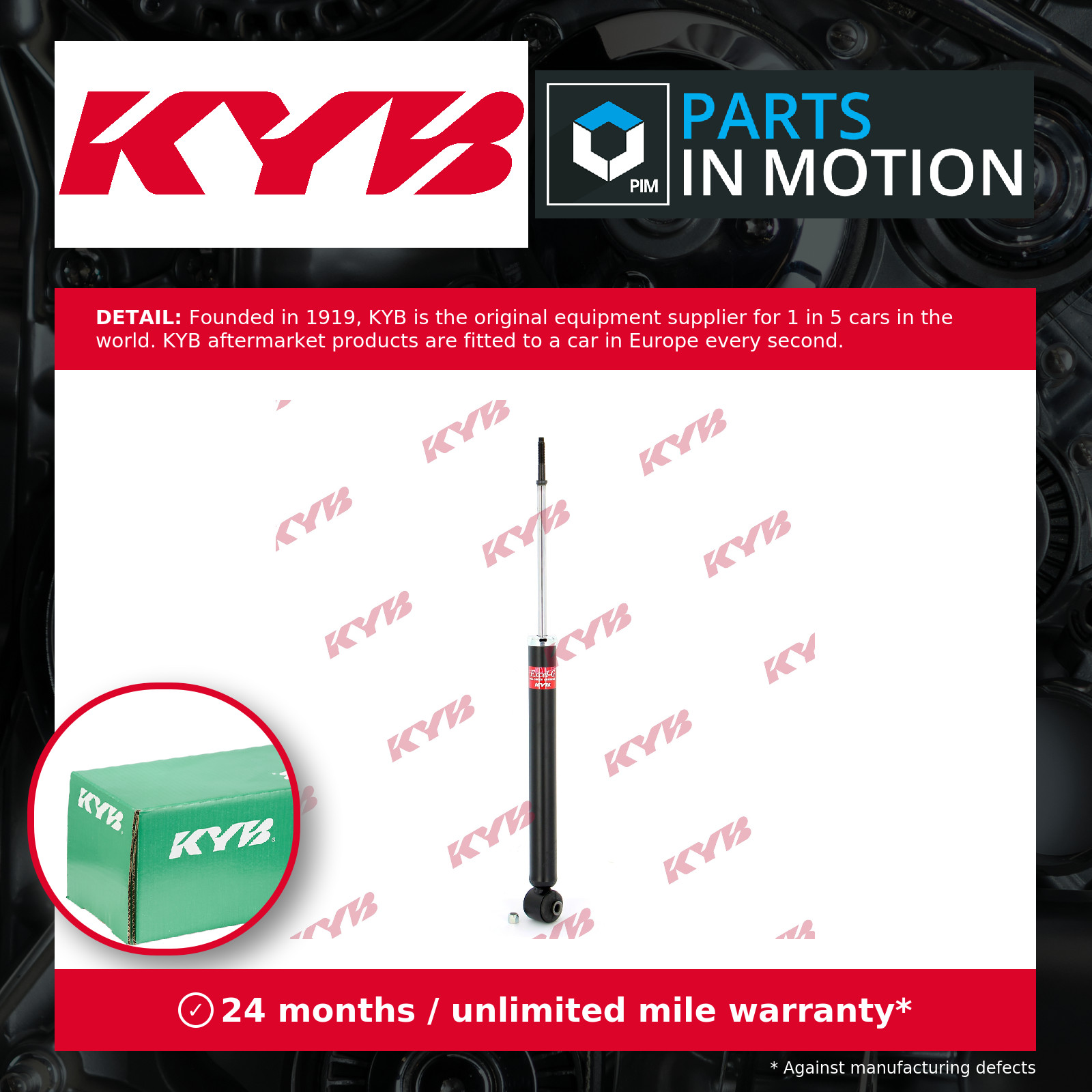2x Shock Absorbers (Pair) fits HYUNDAI i20 1.4 Rear 15 to 18 G4LC Damper KYB New