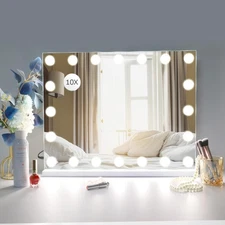 Despful Vanity Mirror Makeup Mirror with Lights, 10X Magnification, Hollywood