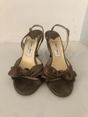 Elegant Jimmy Choo Copper Heels with Bow Detail