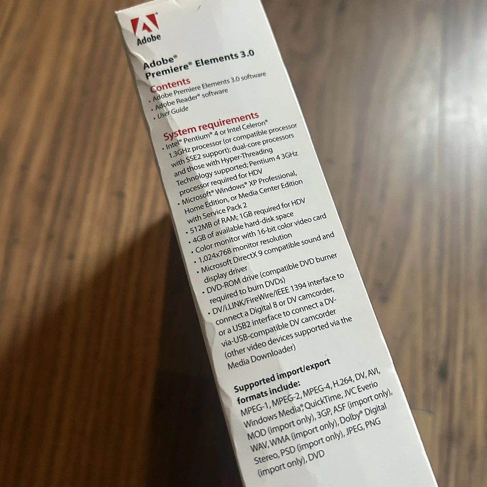 Adobe Premiere Elements 3.0 Boxed With Disk & Unopened Manual - Image 3 of 4