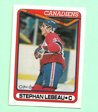 (1) STEPHAN LEBEAU  1990-91 OPC # 388 CANADIENS ROOKIE NM CARD (N2156)