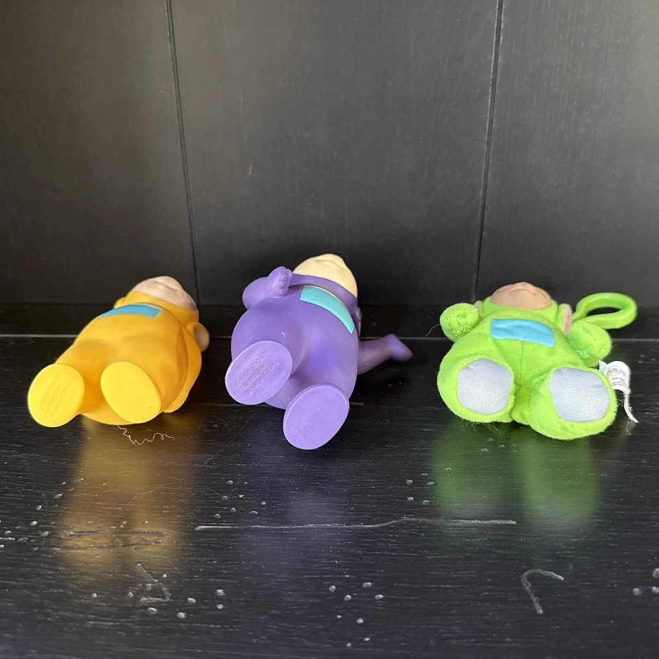 Ragdoll Hasbro Teletubbies 1998 PVC 2 estatuillas y marioneta de dedo de felpa Dipsy BK Foto 4 de 4