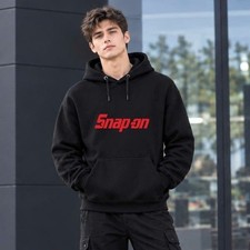 Snap-on printed pullover hoodie