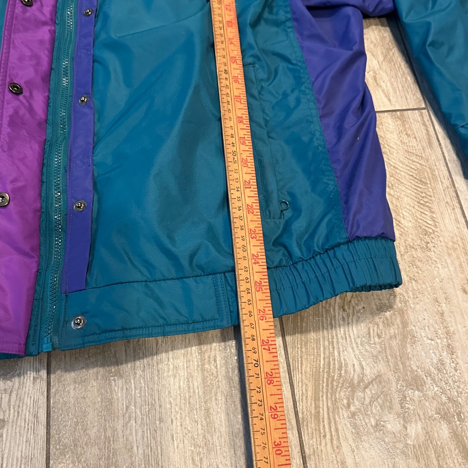 Columbia Bugaboo Jacket Womens L Green Full Zip Snap Long Sleeve Ski 90s Retro