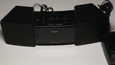 iLuv iMM157 Bluetooth Clock Radio w/ USB Charge Port, Aux, Black