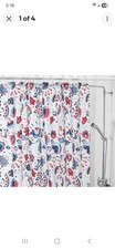 IKEA KRATTEN Shower curtain, white/multicolour, 180x180 cm. Lot Of Two. 