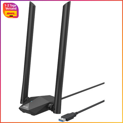 WLAN Stick AX1800 Dualband 1201Mbit/s 5GHz 574Mbit/s 2,4GHz USB Adapter für PC