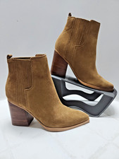 NEW Marc Fisher Women s Matter Light Brown Suede Ankle Boots Size 9M 42