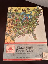 STATE FARM Road Atlas US/Mexico/Canada VINTAGE Full Size 1988 USED