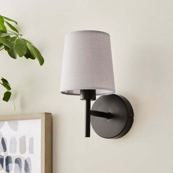 Prescot Wall Light -Black  Grey -