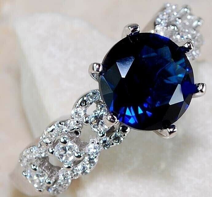 3CT Heat Treated Kyanite 925 Solid Sterling Silver Ring Sz 8 U4-6
