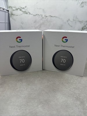 2x Google Nest Smart Thermostat, Charcoal - GA02081-US