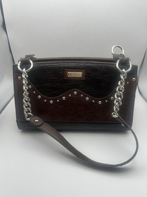Miche Brandi Classic Retired Handbag Textured Leather Black Brown