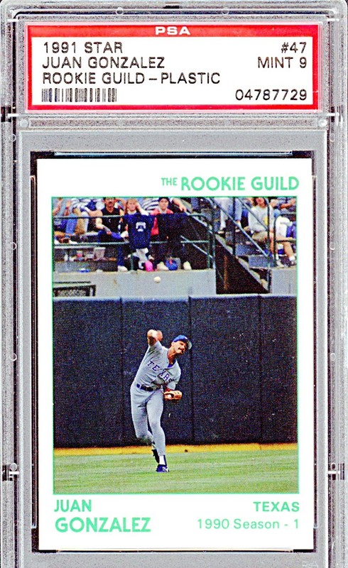 1991 Star The Rookie Guild - Juan González #53 PSA 9