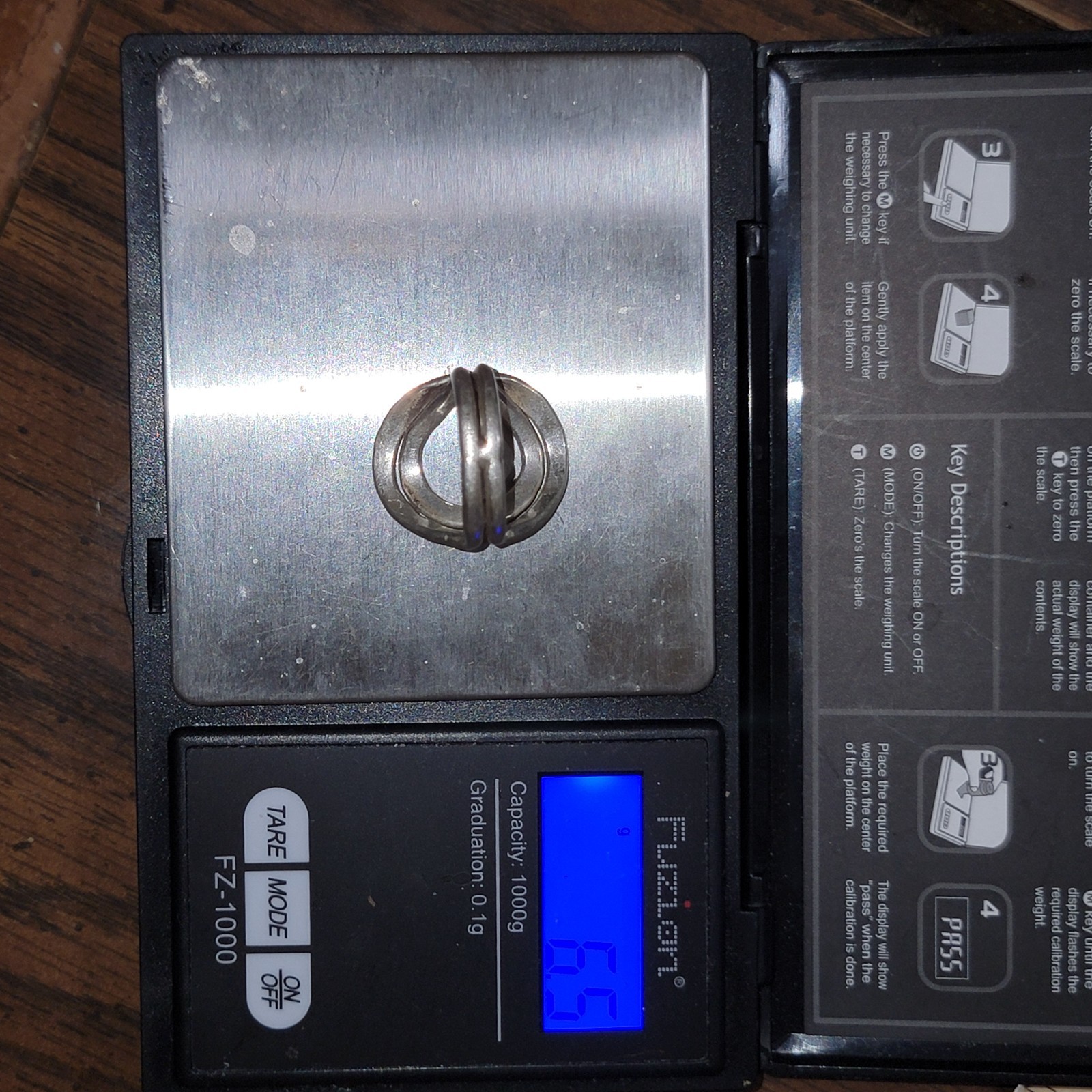 Rare Sterling Silver Hammered Ring, Split Band Op… - image 11