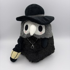 Squishable Plague Doctor Holding Lantern 10 Plush Black Gray Stuffed Creature