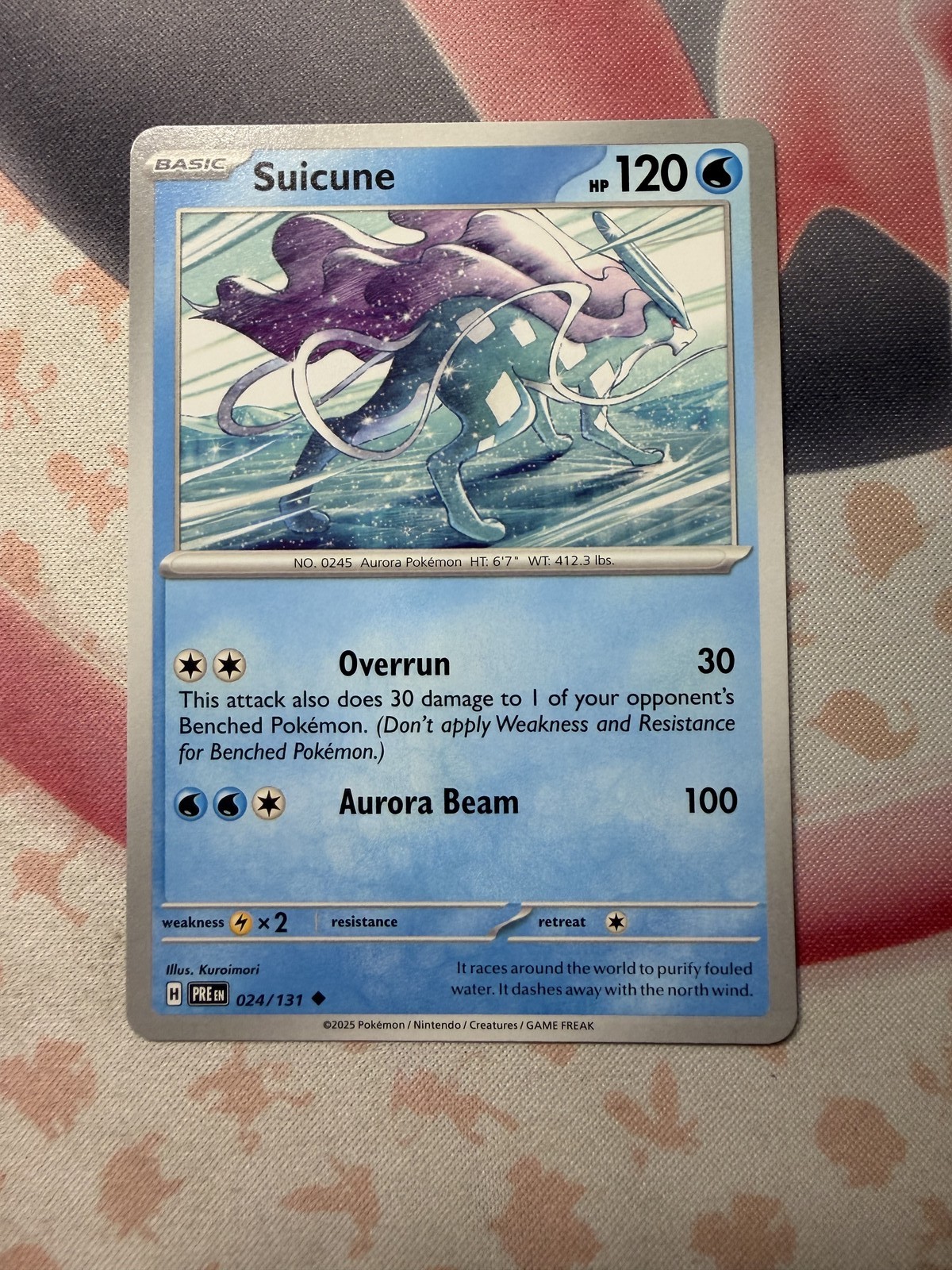 Suicune Uncommon SV: Prismatic Evolutions 024/131 NM English Pokemon Card