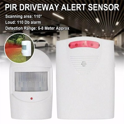 Wireless Driveway Alarm Alert System Security Garage Intruder PIR Motion Sensor