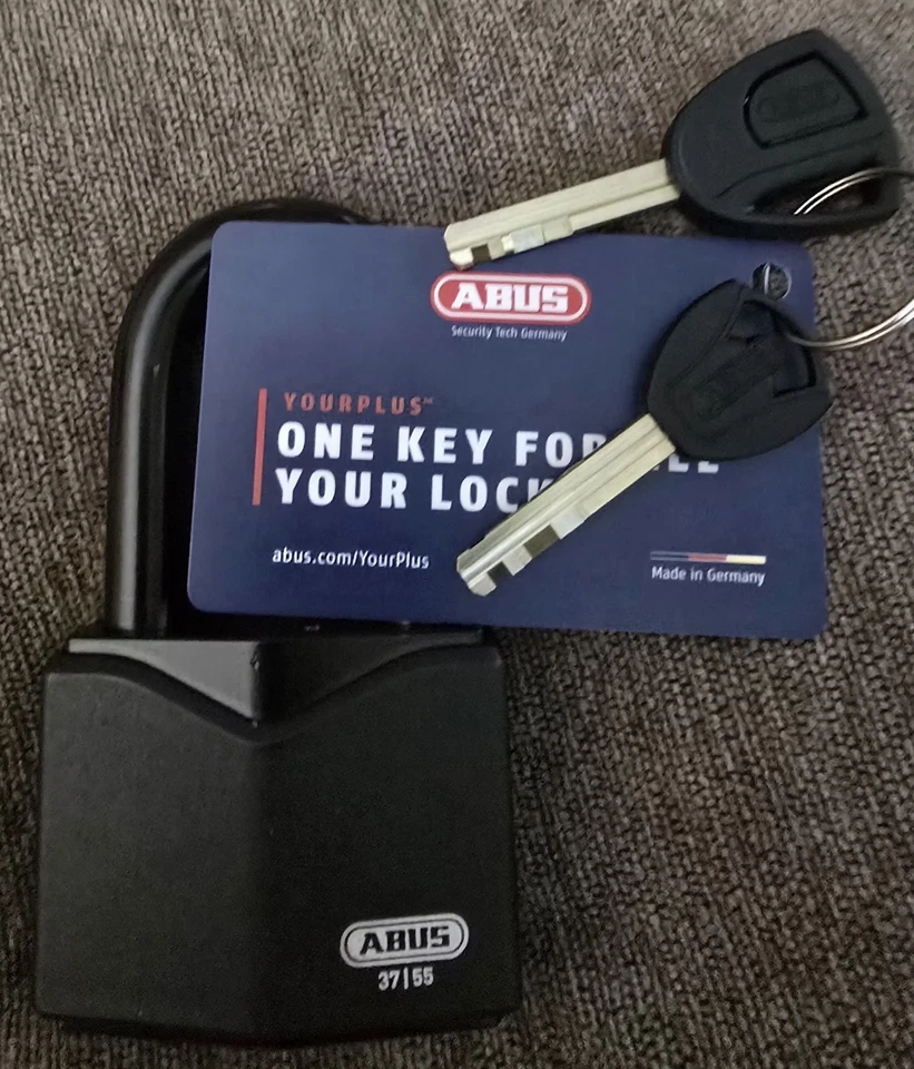New ABUS 37/55 KA HB50 Granit Padlock with Plus Key Card and (2) Keys 1 With LED - Image 4 of 4