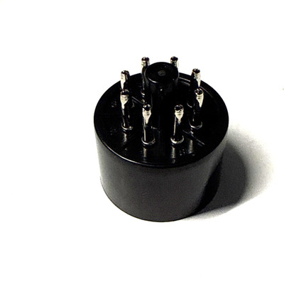 1 pcs bakelite  8 pin - octal tube base power plug BLACK