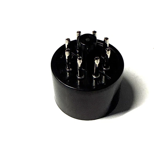 1 pcs bakelite  8 pin - octal tube base power plug BLACK