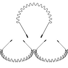 3 Pack Metal Headbands for Men Women - Wavy Wired Sports Hair Accessories