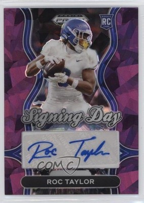 2025 Panini Prizm Draft Picks Signing Day Purple Ice 88/199 Roc Taylor Auto 3hd